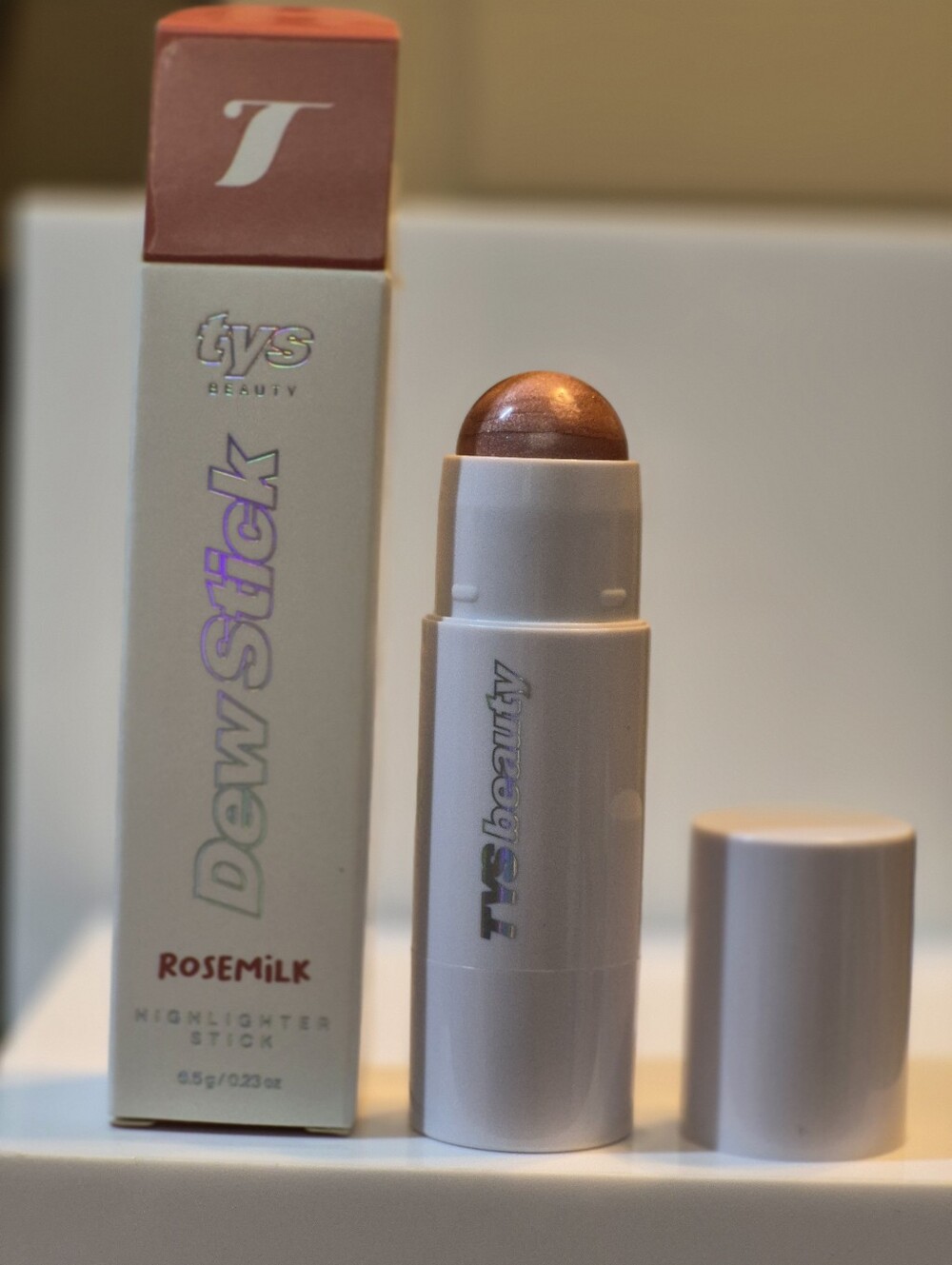 TYS Beauty Dew Stick Highlighter Stick: Rose Milk (Soft Pink), NIB - Picture 3 of 5